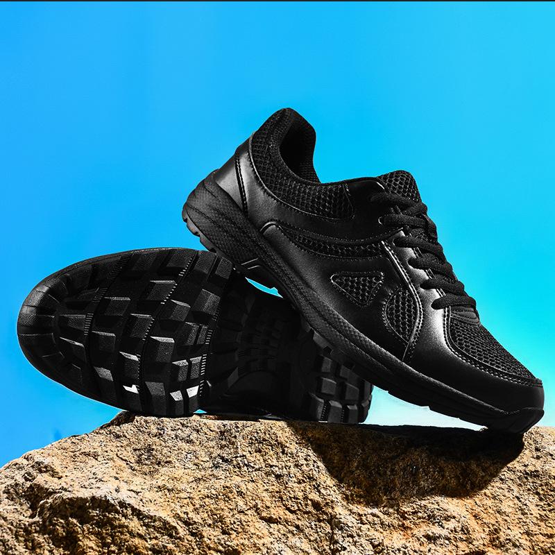 New Spring and Autumn Training Shoes Men's Black Physical Shoes Fire Training Shoes Labor Insurance Rubber Shoes Liberation Shoes Sports Shoes Runni
