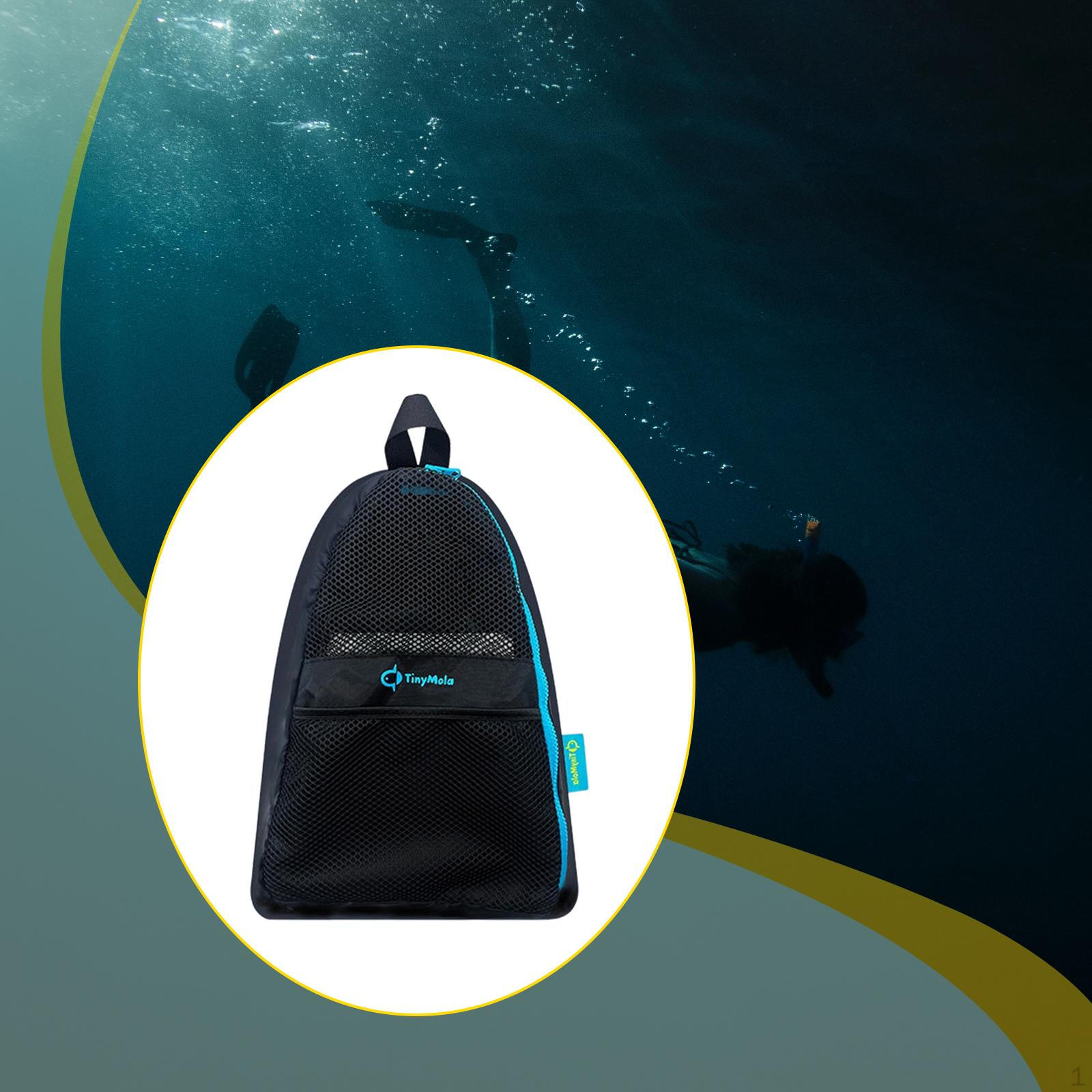Bag, Fin Holder, Practical Case Made of Water And Dustproof Mesh , Lightweight for Freediving, S