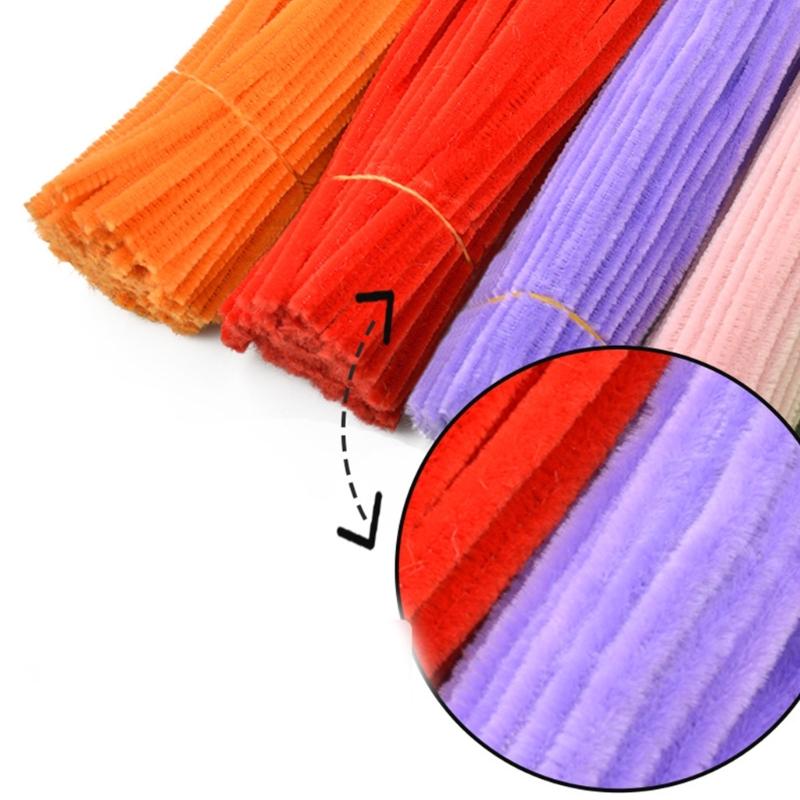 Colorful Pipe Cleaners 300/400/500PCS 30cmx6mm Pipe Cleaners Multicolor Soft Plush Stems for Art Craft and Decoration