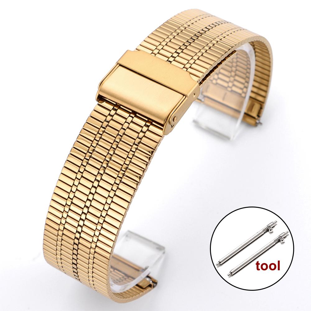 Thin Breathable Watchbands Stainless Steel Watch Bracelet Band Women Men Quick Release 20mm 22mm Strap for Samsung Galaxy Watch