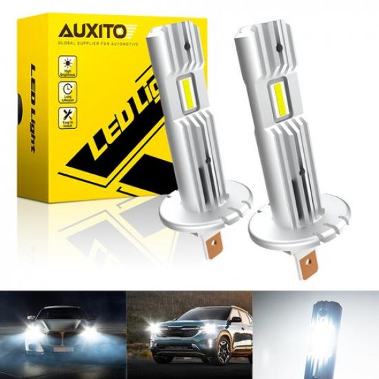 2X Auxito H1 Led Headlight Error Free High Low Beam Bulb Kit 30000Lm 6500K White