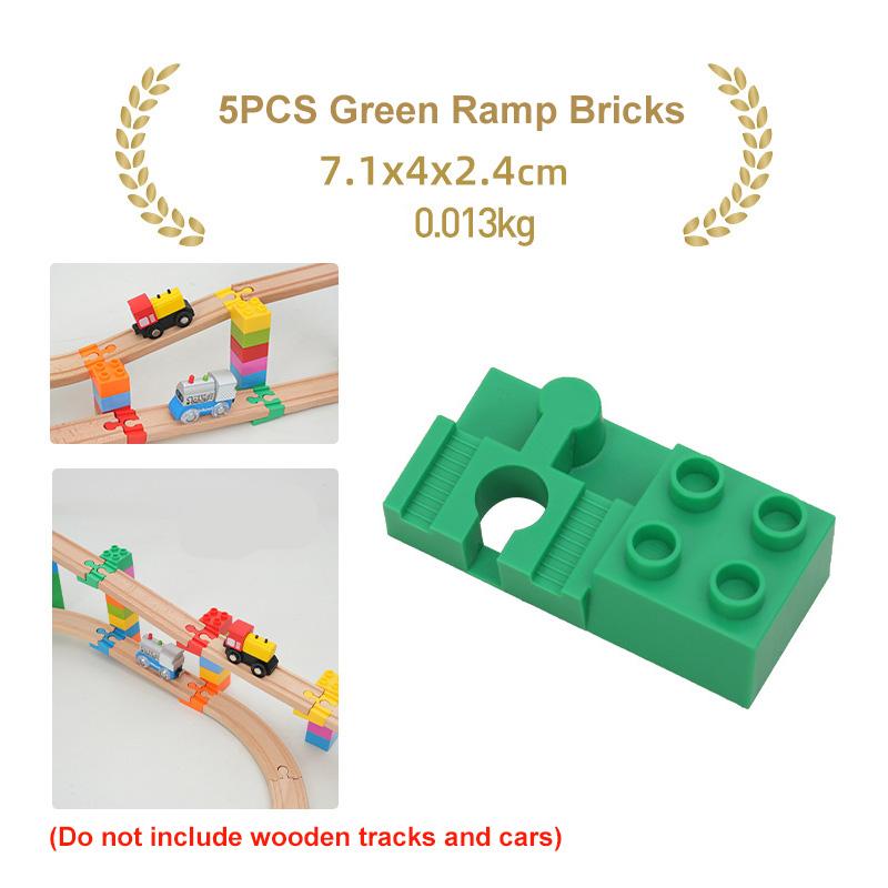 

All Kinds of Connectors Adapters Wooden Train Track Accessories Universal Plastic Clips Fit for Brand Wooden Track Toys
