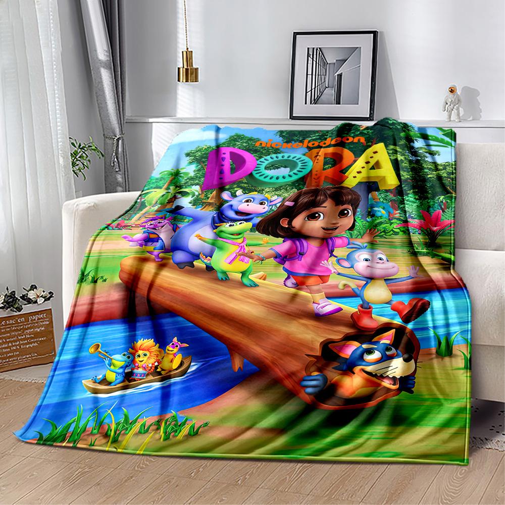 Dora Explorer Blanket Soft & Cozy Suitable for Chair Picnics Office Chair for All Occasions Modern Suitable for Gifting Relatives and Friends