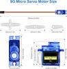 10Pcs Micro Servo Motor 9G for RC Helicopter Airplane Boat Robot – Compatible with Arduino Raspberry Pi – Precise Control, Blue