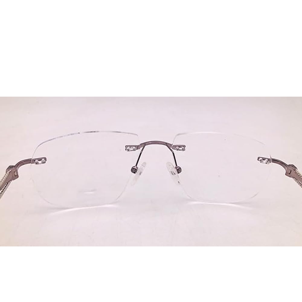 RSINC Randlose Metallrahmen Brille Brillen Optisch Für Männer Und Frauen Modern Unisex Gun Metal Schwarz 12757J 02 53-17-138 | IB -11 Blau OC Gun Metal Schwarz C2