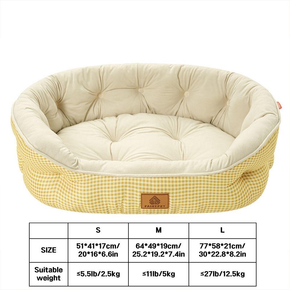 

Лежанка для маленькой собаки, Стираемая ортопедическая лежанка для собаки, Мягкая успокаивающая лежанка для сна щенка, Прочный лежак для питомца с противоскользящим дном S