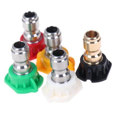 5 Adet Yüksek Basınçlı Yıkama Püskürtme Memesi Hızlı Meme İpuçları 1/4 Hızlı Bağlantı Araçları