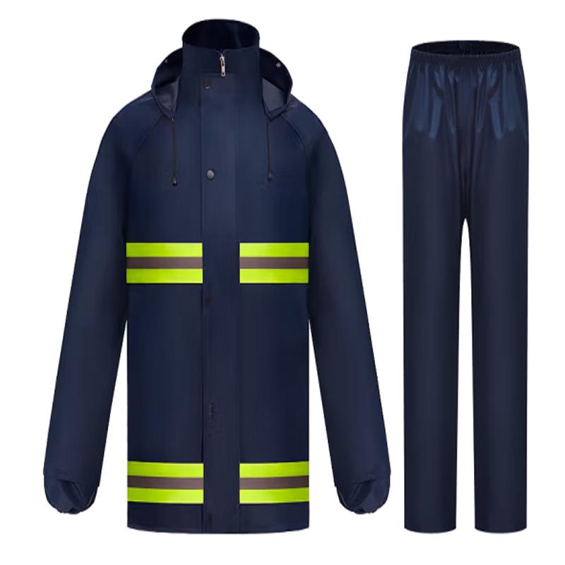 Мужской раздельный дождевик со светоотражающими элементами M