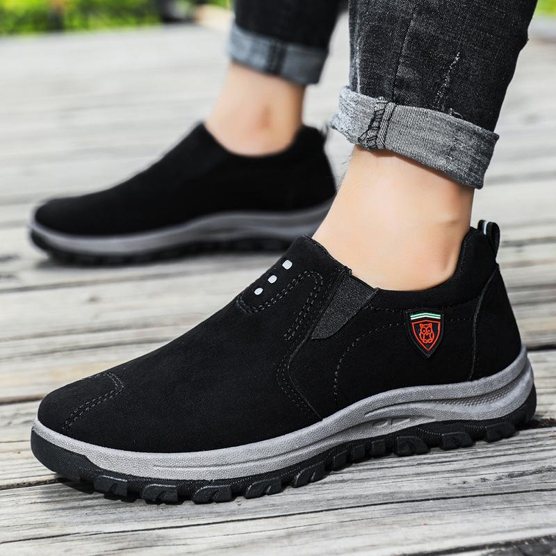 New Men's Casual Shoes Autumn New Leather Fashion Casual Driving Dad Shoes Fashion All-match