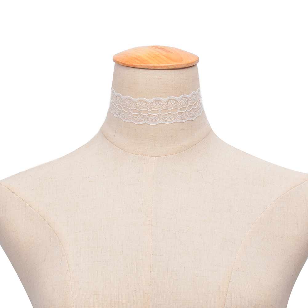 Women Creative Lace Hollow Choker Simple Exquisite Wide Necklace Ornament