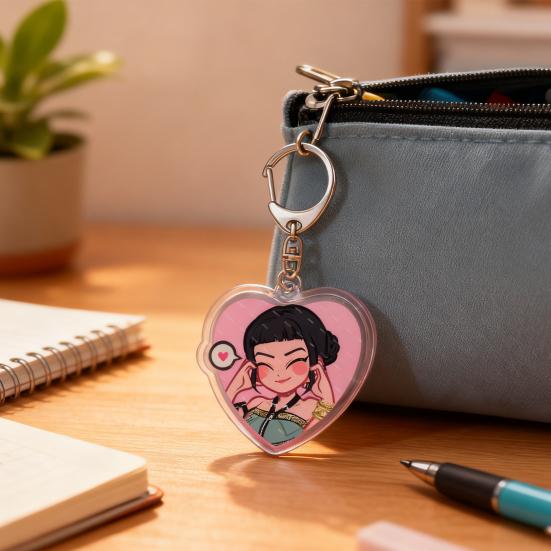 Witch Hunter Keychain Holder Acrylic Anime Fans Gift Bag Hanging Pendant Ornamental Decoration Bag Accessory