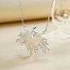 Jewelry S925 sterling silver zircon necklace high-end sense European and American fashion collarbone chain women's big-name silver jewelry