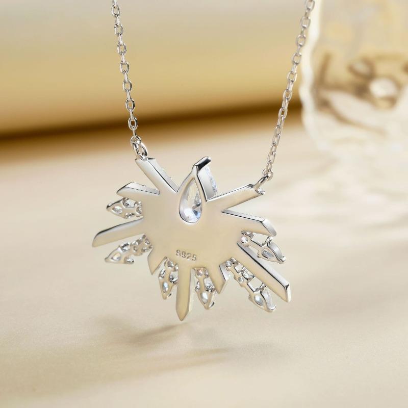 Jewelry S925 sterling silver zircon necklace high-end sense European and American fashion collarbone chain women's big-name silver jewelry