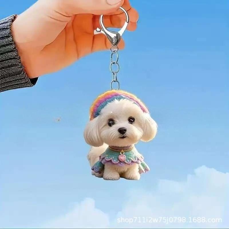 Трансграничный Новый Акриловый Плоский Подвеска Животное Украшение для Зеркала Заднего Вида Автомобиля Рюкзака Ключей Праздничные Украшения для Вечеринки
