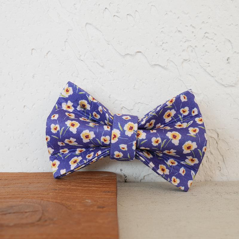 MUTTCO Purple Pink Flower Pattern Cat Collar - UCC-173J