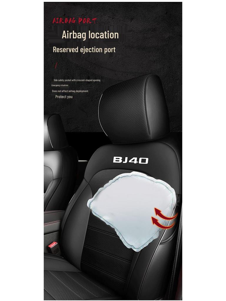 Durable Leather Seat Covers for Beijing BJ40 - Full Coverage, Year-Round Use, 5-Seat Fit