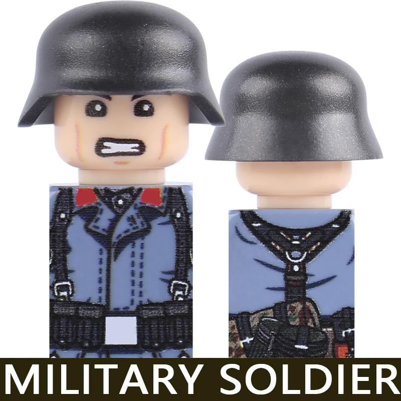 WW2 Military Soldier Figures Building Blocks Army Japanese Warrior Medical Nurse Officer Infantry Helmets UV Printed Bricks Toys
