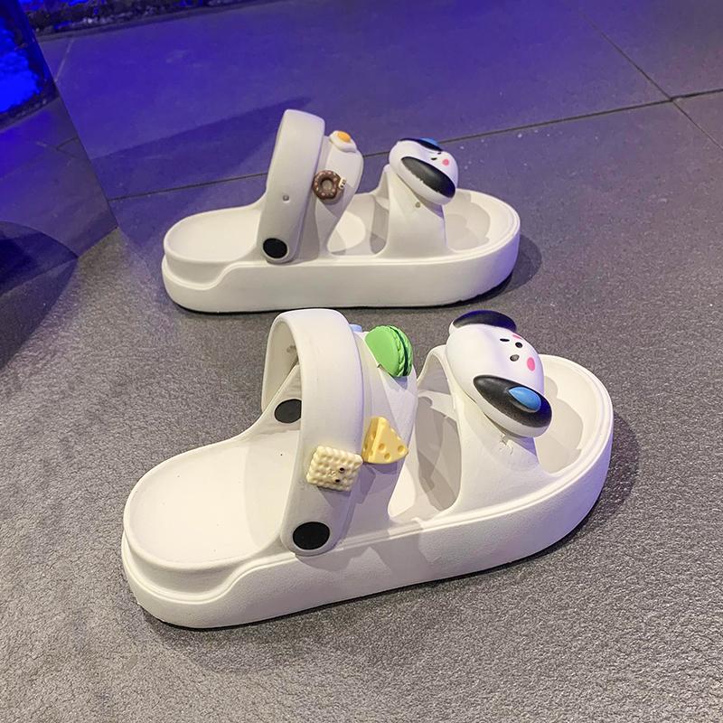 Fashion Thick soled slippers for women to wear outdoors in summer and increase height in indoor homes New style of baotou sandals