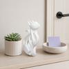DYS 3D Printed Hollow Cat Figurine, Modern Black White Kitten Statue, Artistic Animal Sculpture Desk Decoration, Gift for Lovers