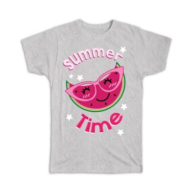 Geschenk-T-Shirt : Wassermelone Sommerzeit Kunstdruck Frucht Früchte Liebhaber Gesundes Essen