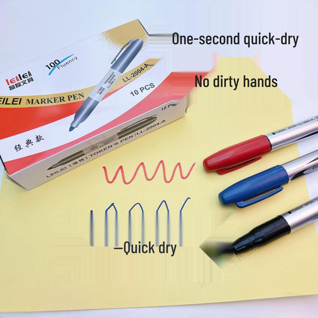 Large Capacity Waterproof Oily Marker Pen - Quick-Drying, Fade-Resistant, Multiple Colors for Office Logistics.