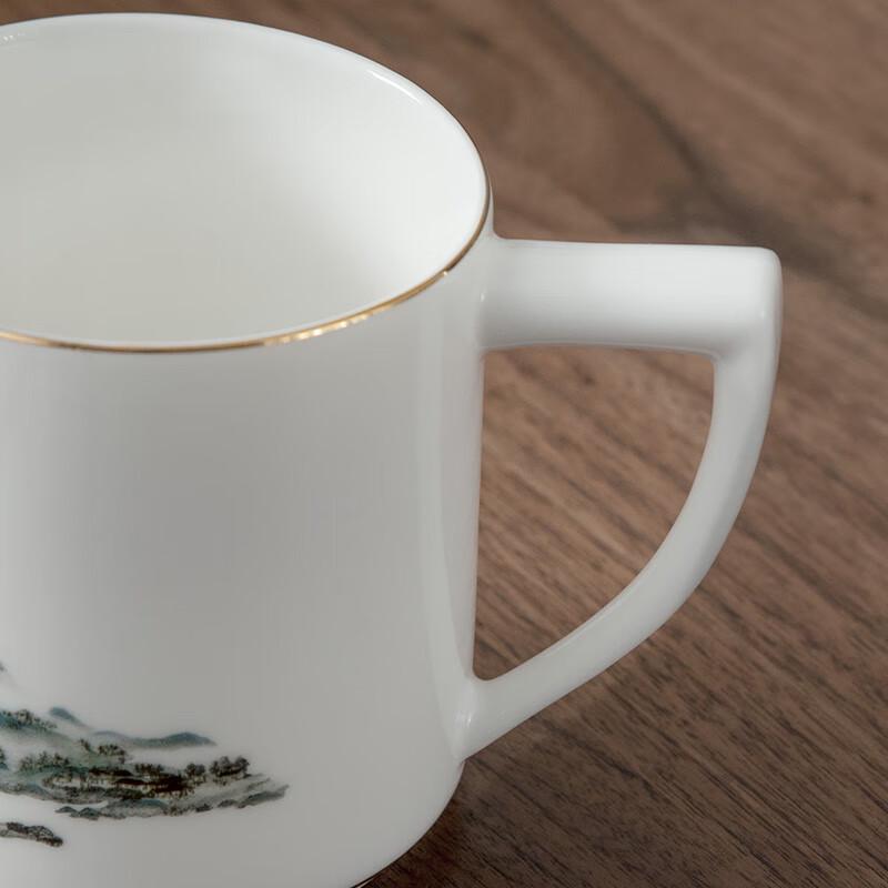 ANPOTO Ceramic Tea Cup with Lid and Infuser