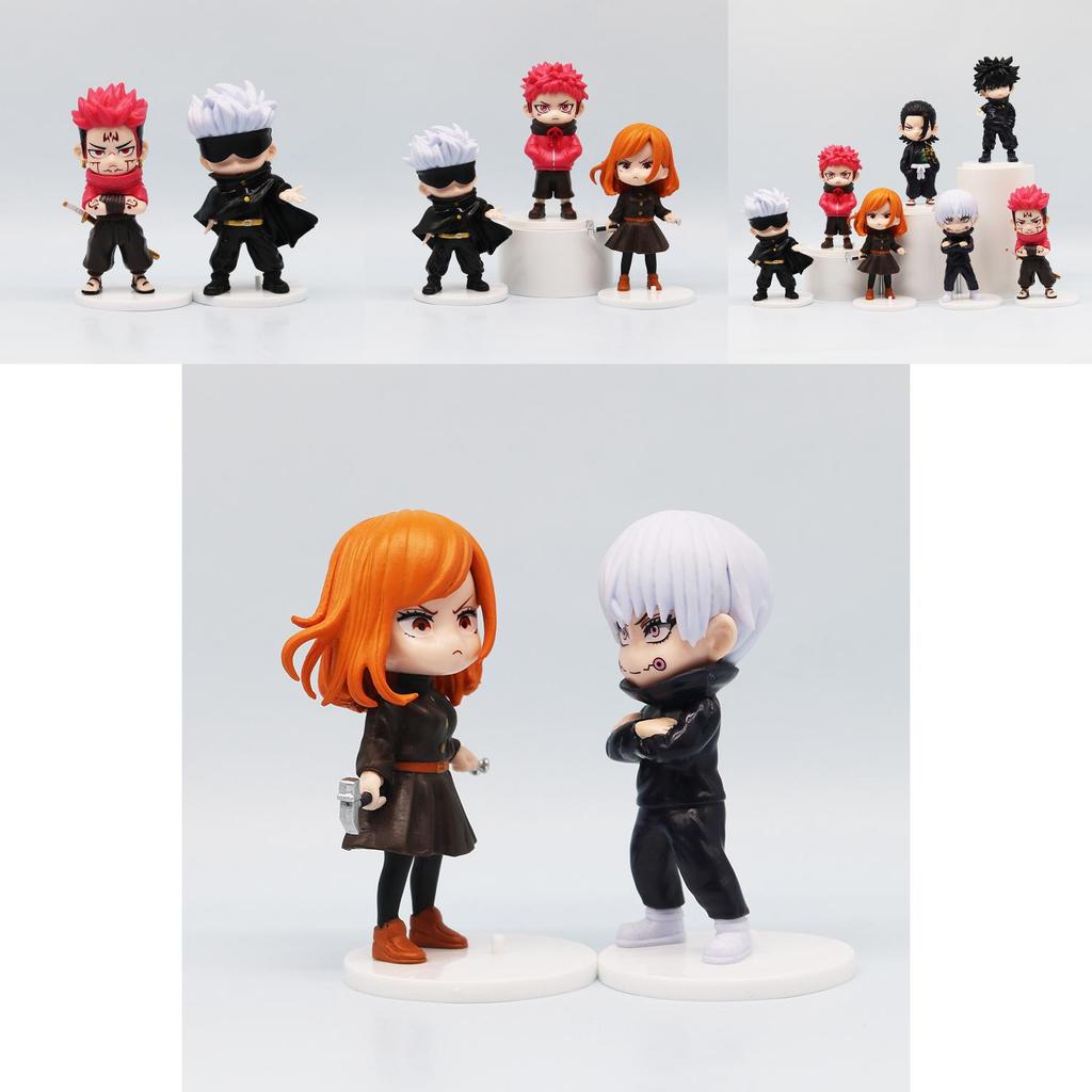 Premium Q Version Jujutsu Kaisen Pvc Figurines Collection Of Gojo Satoru Yuji Itadori Nobara Kugisaki And Others With Intricate Details