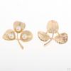 10 Pcs Branch Leaf Flatback Beaded Buttons DIY For