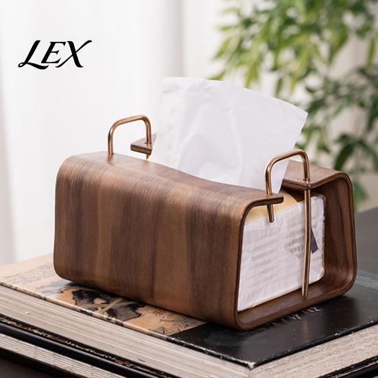 Bathroom Tissue Case Wooden Holder, Rectangular Decorative Paper Napkin Dispenser, Box Holder Organizer, for Office Desk Home Decor Reusable