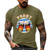 Men's Retro Festival Print Short Sleeve T-Shirt, Loose Fit Casual Summer Top