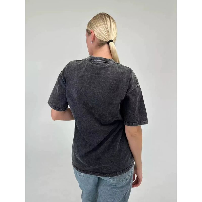 European and American Loose Letters Print T-shirt Printed Letter Fashionable Loose T-shirt