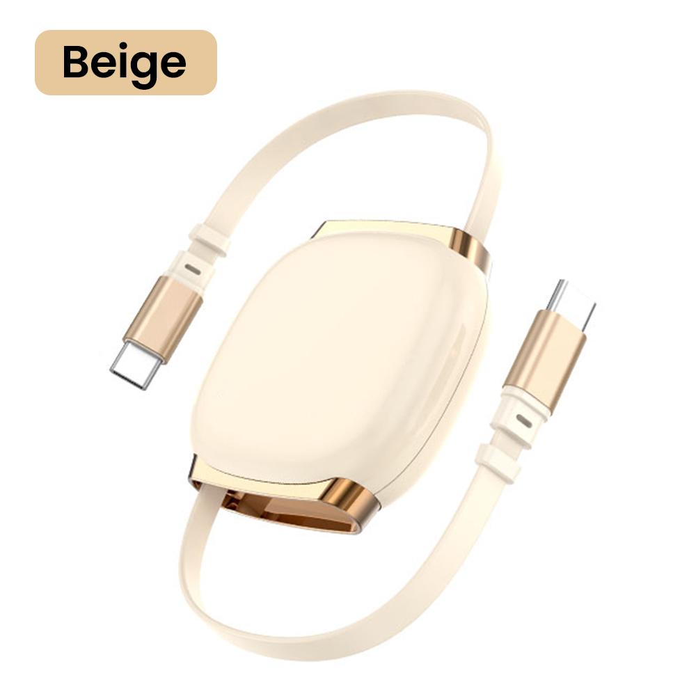PD100W USB C to USB C Fast Charging Retractable Data Cable For IPhone15 16 Samsung Single Head Telescopic Car Charger Data Wire