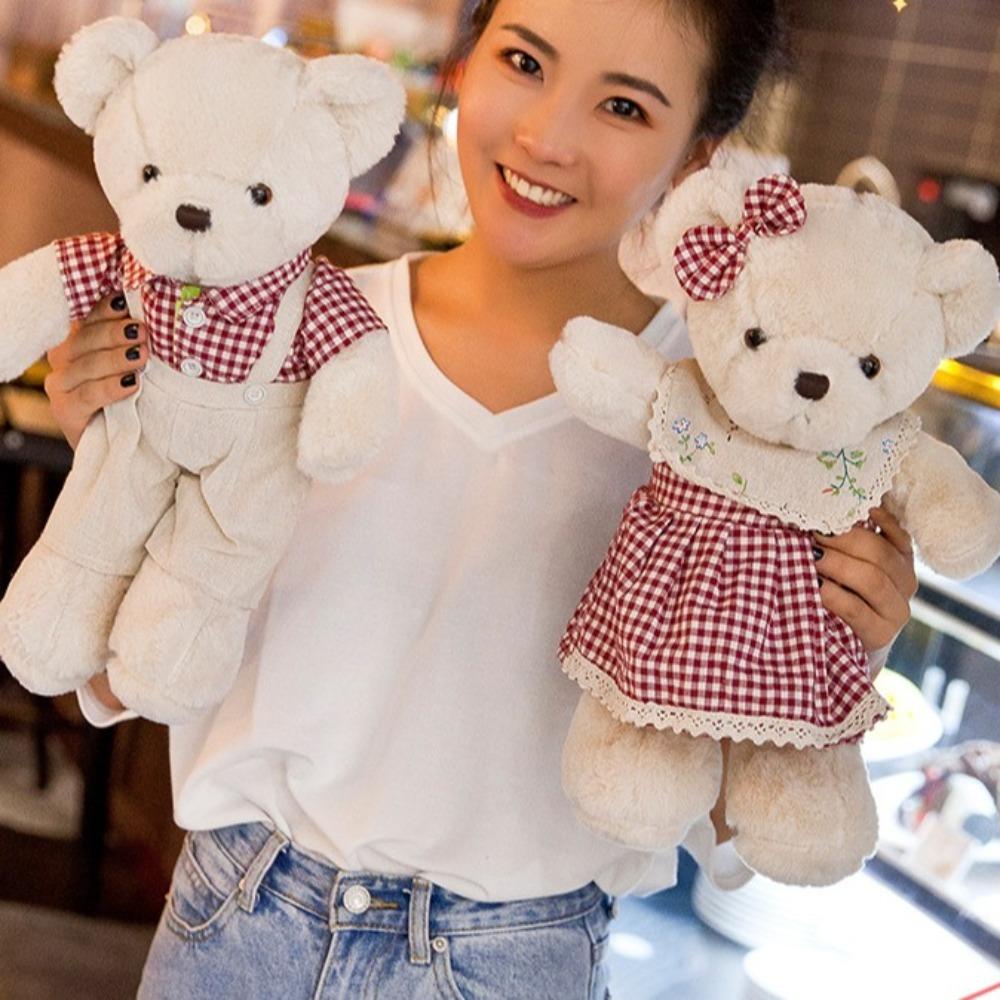 Dress Up Bear Plush Toy Skirt Stuffed Animal Pillow Fluffy Plush Bear Doll  Girls