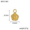 CARLIDANA Wasserdichte Edelstahl Goldfarbe Blatt Sonnenblume Rose Blume Anhänger Charms DIY Für Schmuckherstellung Zubehör
