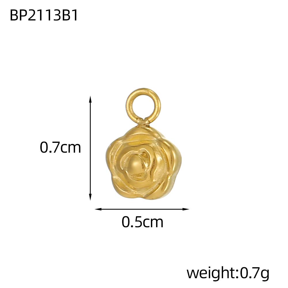 CARLIDANA Wasserdichte Edelstahl Goldfarbe Blatt Sonnenblume Rose Blume Anhänger Charms DIY Für Schmuckherstellung Zubehör