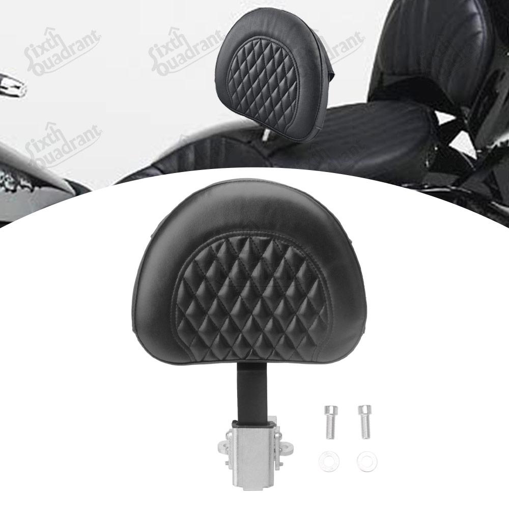New Motorcycle Accessories Adjustable Plug-in Driver Seat Backrest Black PU Leather Fit For Victory Cross Country Tour 2010-2017