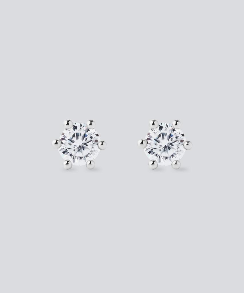 Musinsa Standard Woman Women'S Moissanite Earrings_4Mm [Silver]