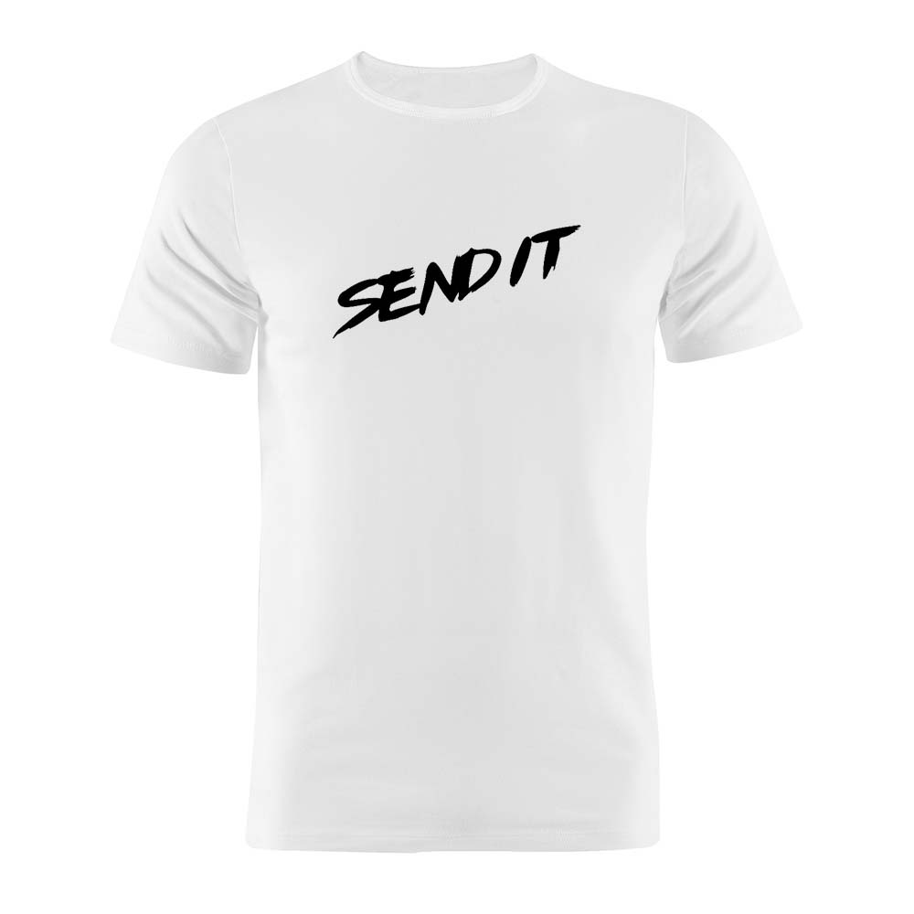 100 Cotton Unisex T Shirt Sled Snowmobile Funny Send It Artwork Tee