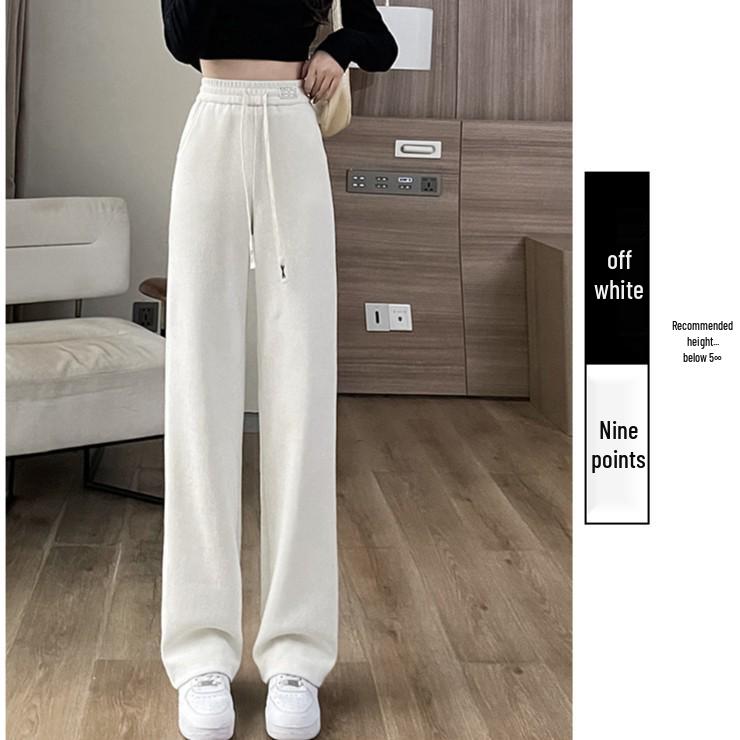 

Women s 2025 Slim Fit High Waist Wide Leg Velvet Pants XL (for 57.5-64 kg)