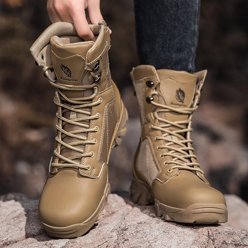 TUINANLE Pánské pracovní boty Podzimní outdoorové turistické boty Šněrovací horolezecké boty Prodyšné lovecké tréninkové boty Vysoké