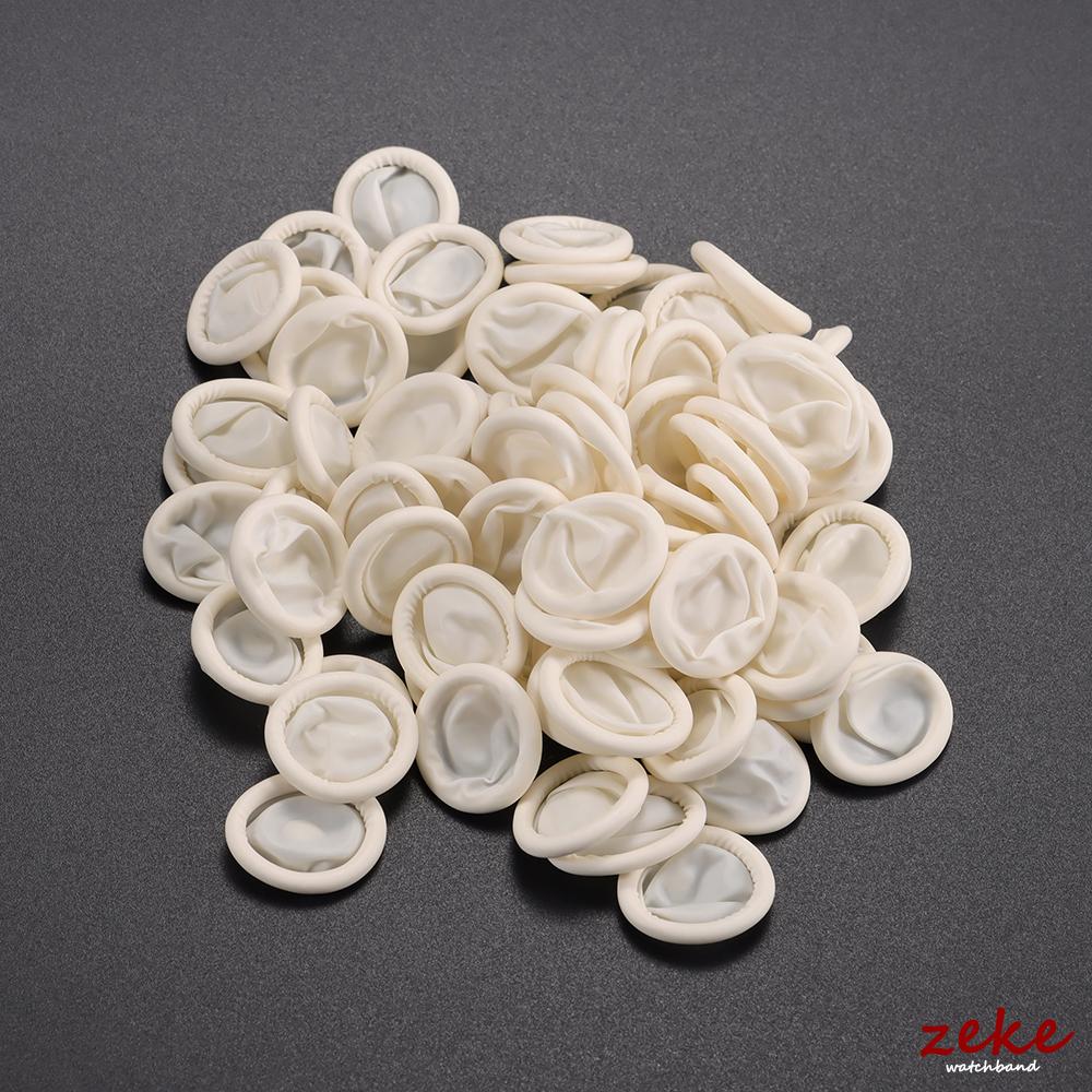 100Pcs Disposable Fingertips Protector Gloves Natural Rubber Non-slip Anti-static Latex Finger Cots Elasticated Finger Cuff Tool