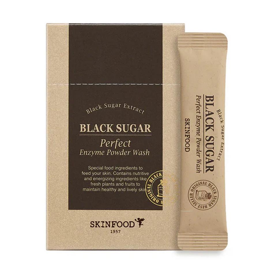 

SKINFOOD Black Sugar Perfect Enzyme Powder Wash 1.2g x 30ea/ Nourishing, Moisturizing, Korean Cosmetics, Kbeauty