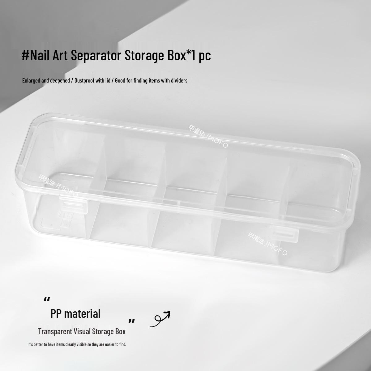 Nail Art Tools Storage Box - Dustproof Transparent Lid Buckle Secure Large Capacity Independent Compartments 697₽