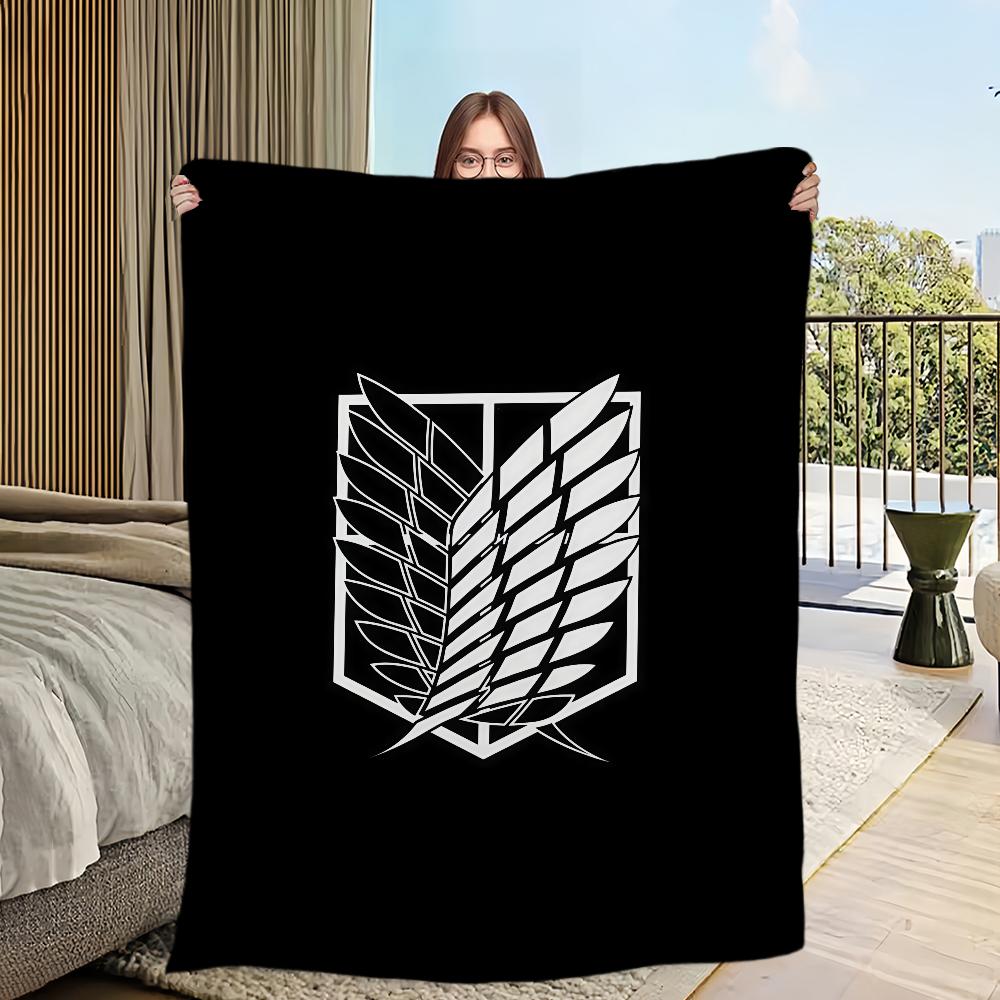 Anime A-Attack On T-Titan Cool Blanket Soft Comfortable Nap Plush Suitable For Iiving Room Office Bedroom Birthday Home Kid Gift