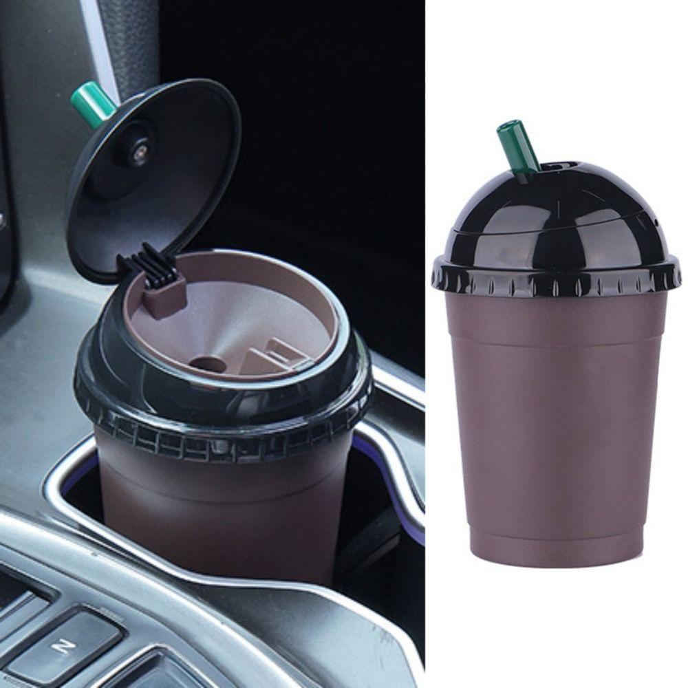 Separable Car Ashtray Garbage Storage Mini Trash Bin Portable Coffee Cup Ashtray  Household