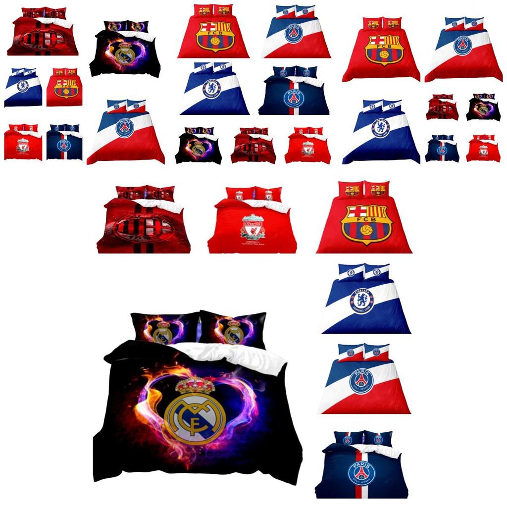 Football Bedding Set Polyester Material Includes Duvet Cover And Pillowcase