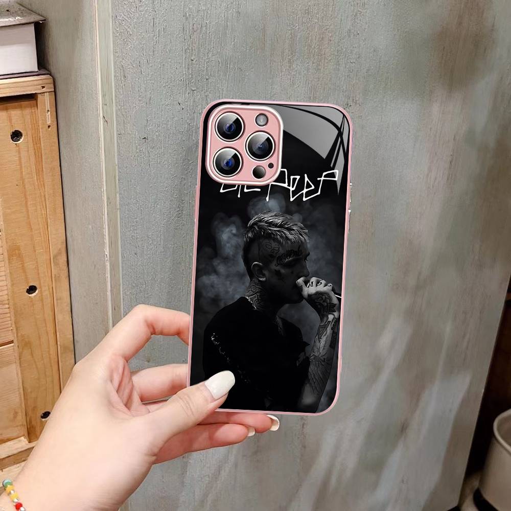 Singer Rapper L-Lil Peep Tempered Glass For Iphone 14 13 12 11 Pro Mini XS MAX 14Plus X XS XR Cover