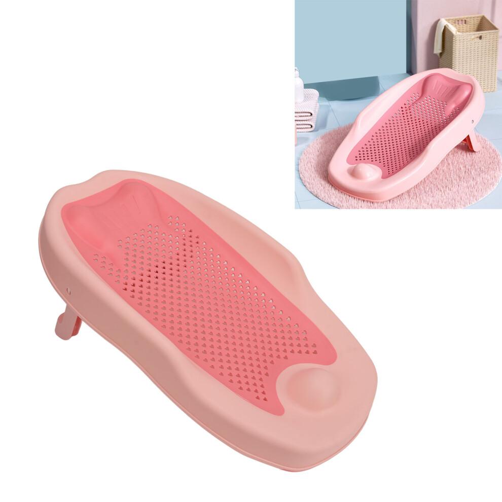 Pink Baby Bath Support, Klappbarer, herzförmiger Babybadewannenhalter