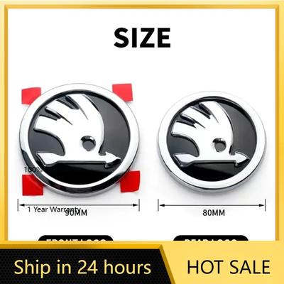 Car Sticker 2025 Hot ABS Car Front Rear Emblem for Rapid Fabia 1 2 Karoq Yeti Superb Vision Octavia A7 RS Decals Trunk Log
