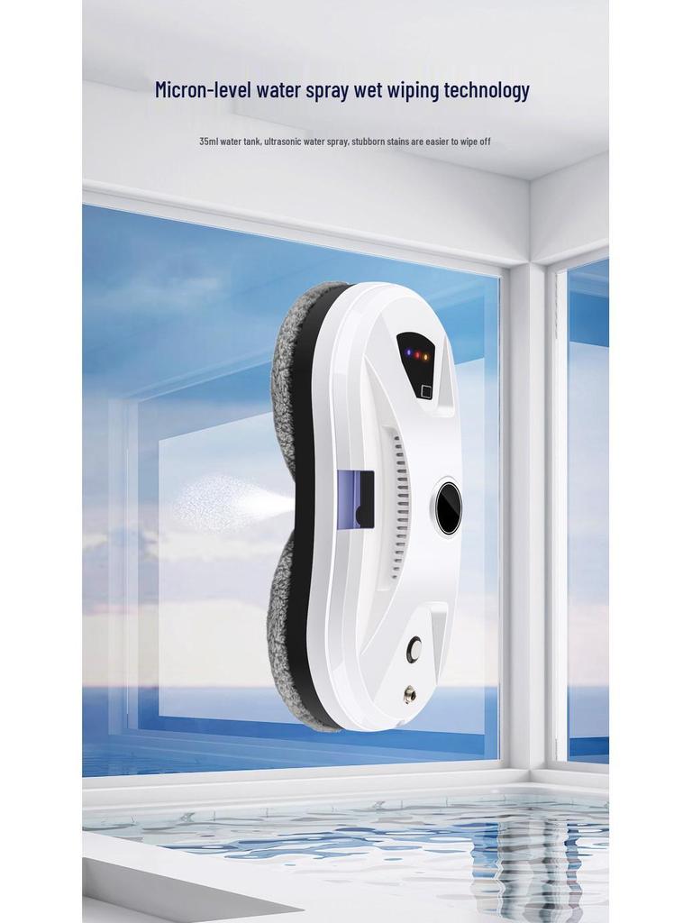 Automatic Window Cleaning Robot with Water Spraying Feature